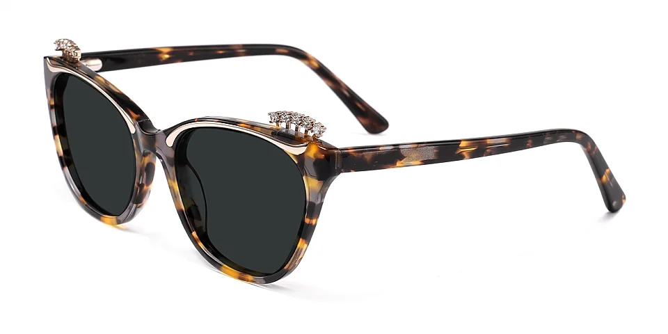 Joleen warm tortoise   Acetate  Sunglasses