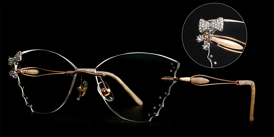 Acacia rose gold   Metal  Eyeglasses