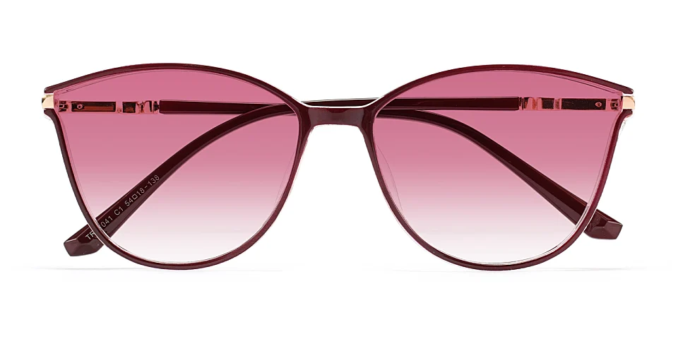 Darleen burgundy   Plastic  Sunglasses