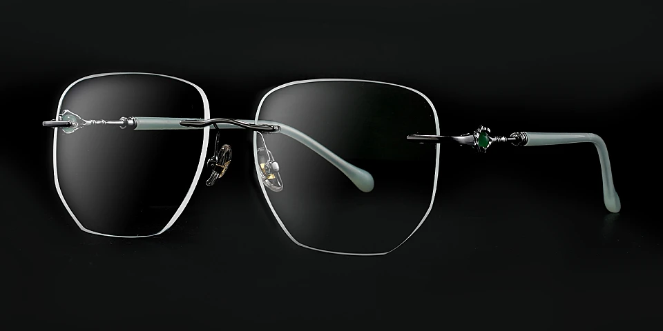 Perry silver green   Metal  Eyeglasses