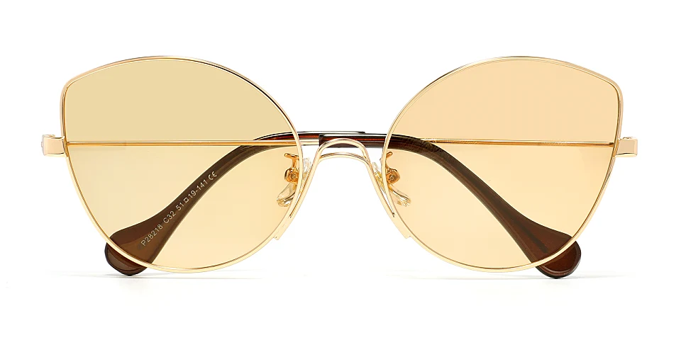 Joey gold brown   Metal  Sunglasses