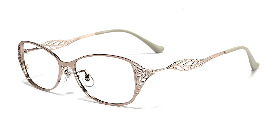 Leaf gold   Metal  Eyeglasses