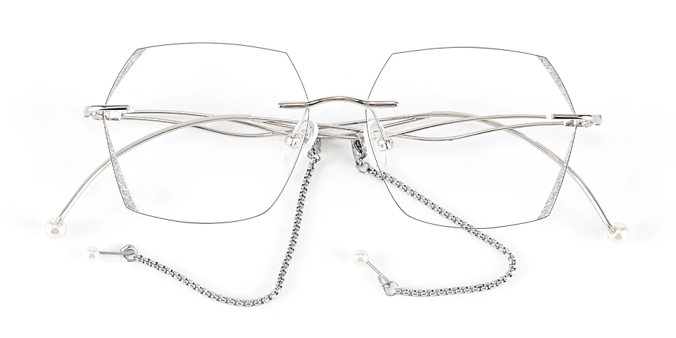 Bling silver   Metal  Eyeglasses