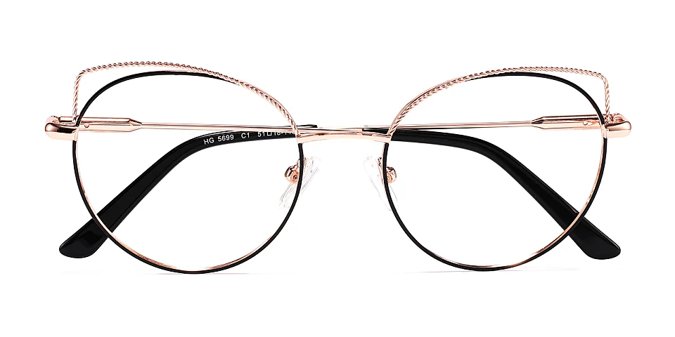 Jelley black rose gold   Metal  Eyeglasses