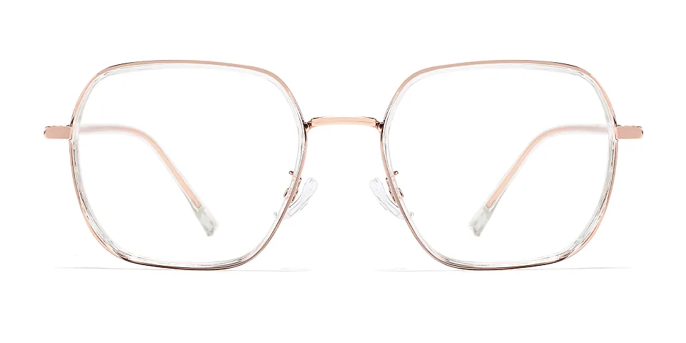 Michela clear rose gold   Plastic  Eyeglasses