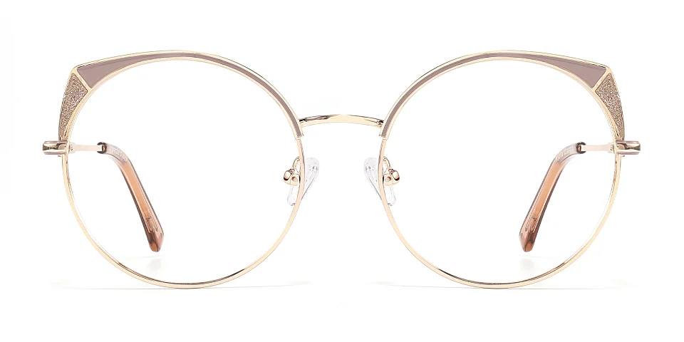 Vivian brown   Metal  Eyeglasses