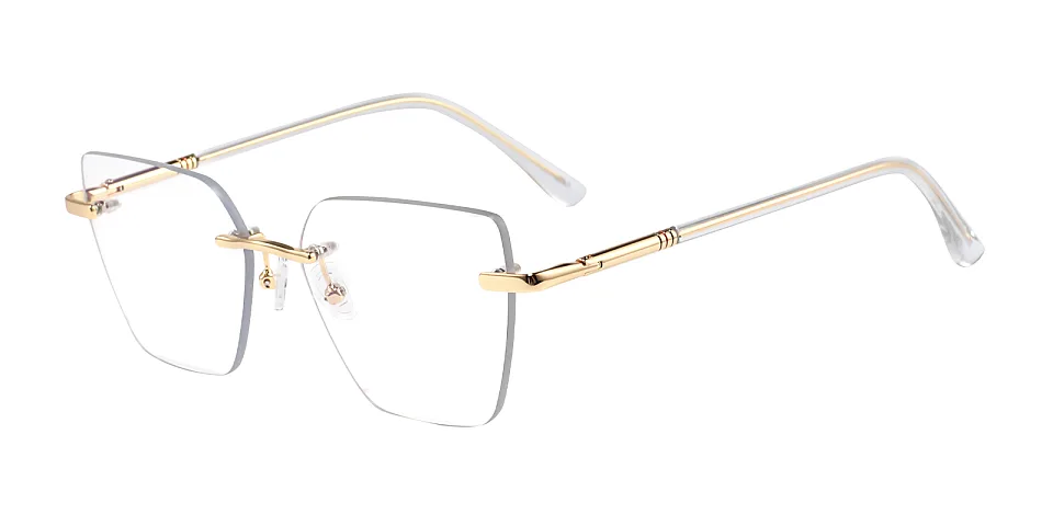 Jesse gold clear   Metal  Eyeglasses