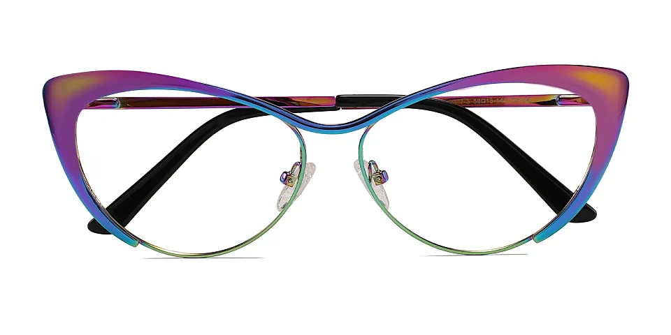 Aurora mirrored rainbow green   Metal  Eyeglasses