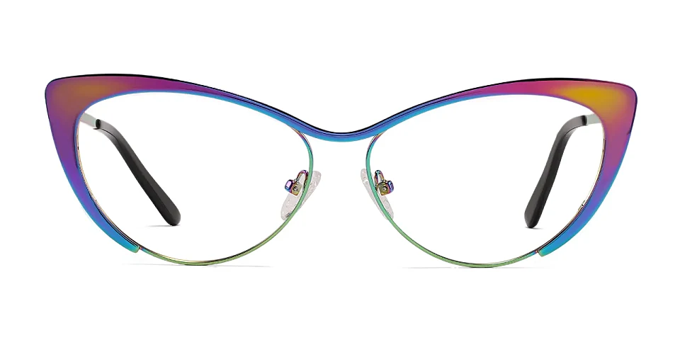 Aurora mirrored rainbow green   Metal  Eyeglasses