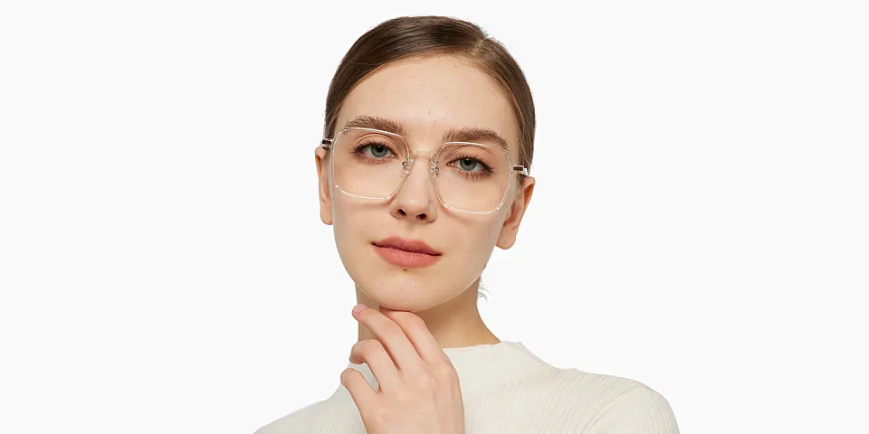 Sandy clear   Plastic  Eyeglasses