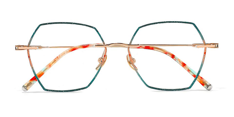 Anaya blue floral   Titanium  Eyeglasses