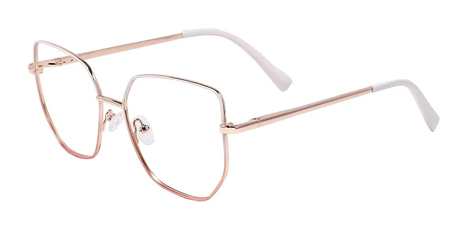 Tinny white pink   Metal  Eyeglasses