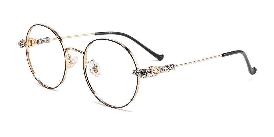 Roya black gold   Metal  Eyeglasses