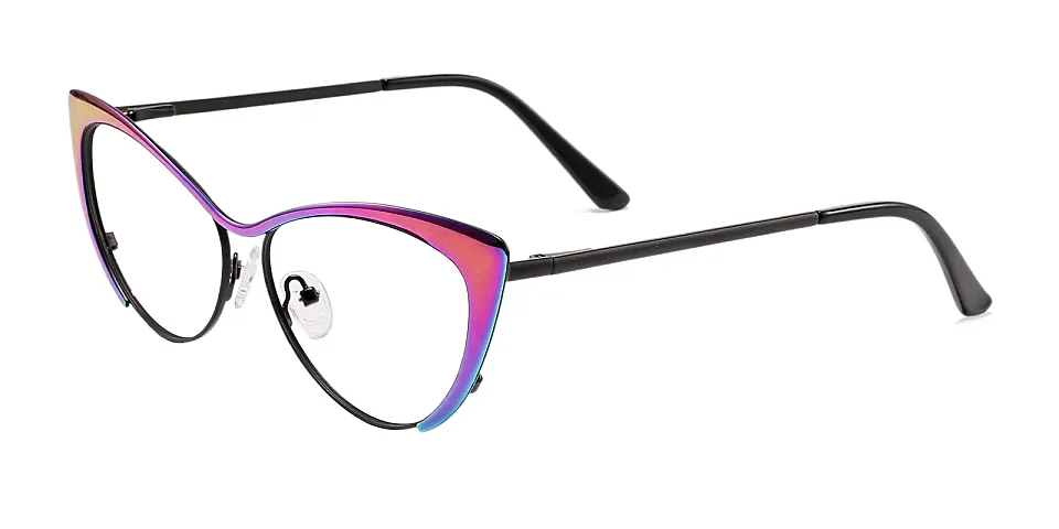 Aurora mirrored rainbow black   Metal  Eyeglasses