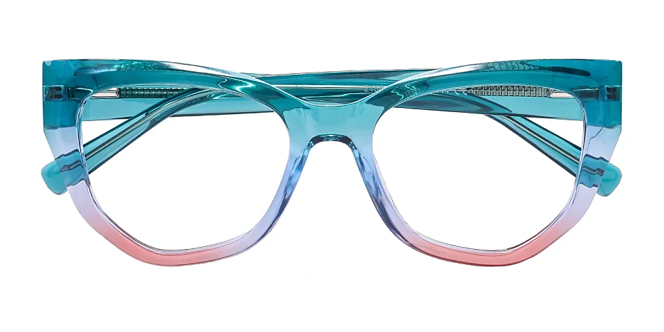 Lucia teal pink   Plastic  Eyeglasses