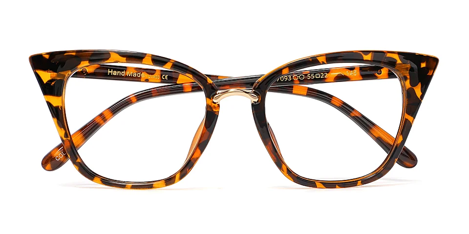 Fara yellow tortoise   Plastic  Eyeglasses