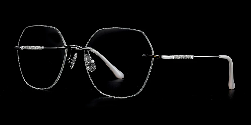 Gem silver   Metal  Eyeglasses