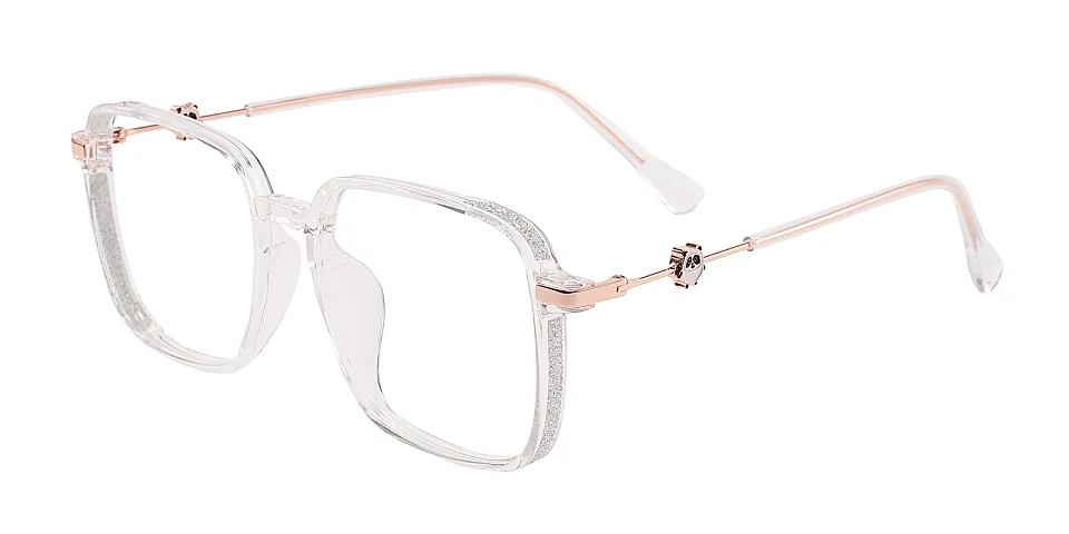 Melina clear rose gold   Plastic  Eyeglasses