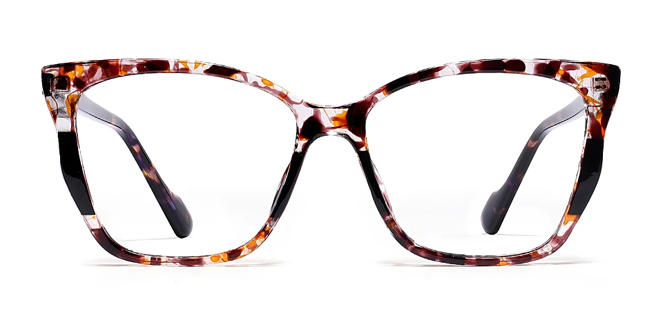 Edie brown floral   Plastic  Eyeglasses