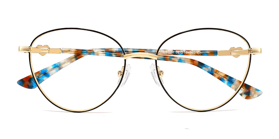 Odette black gold   Metal  Eyeglasses