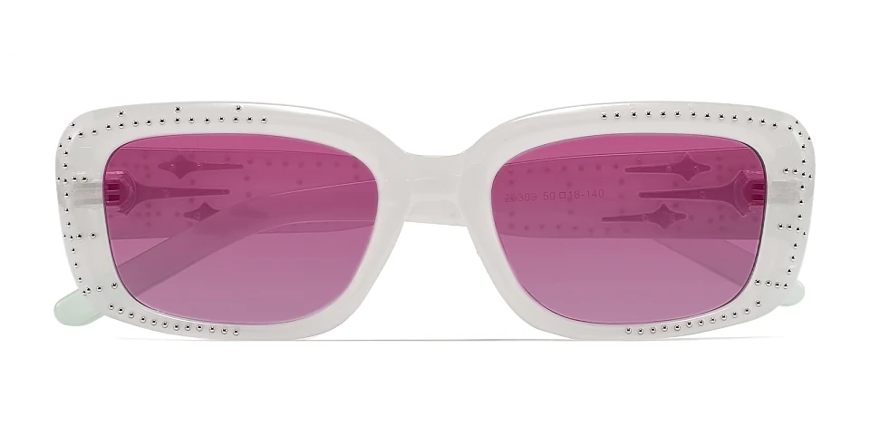 Amina white   Plastic  Sunglasses