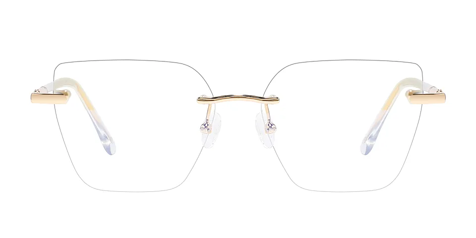 Jesse gold clear   Metal  Eyeglasses