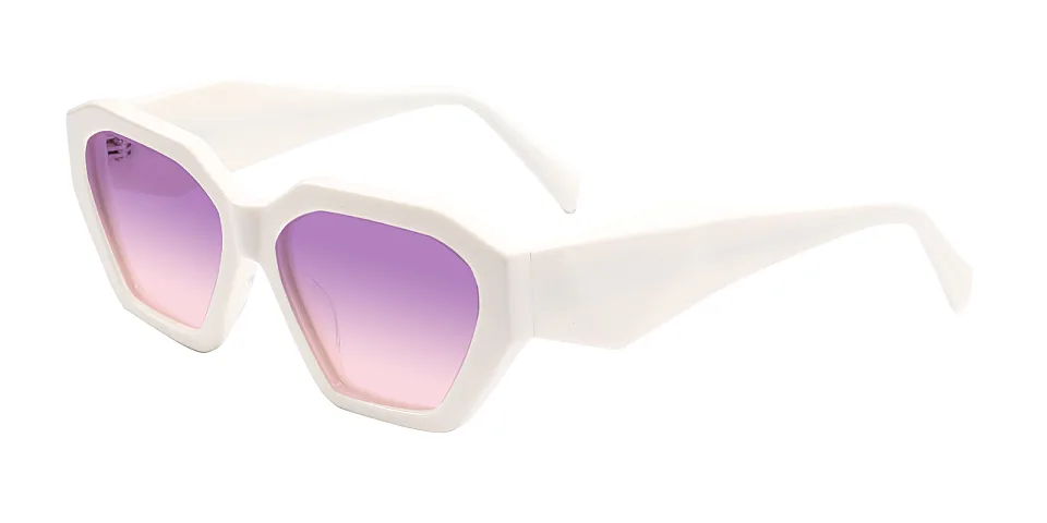 Laise white   Acetate  Sunglasses