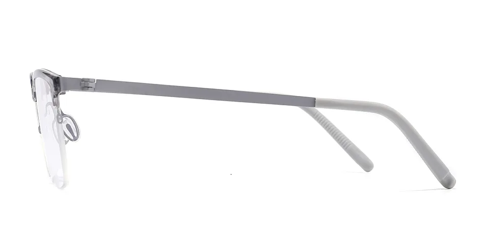 Hatem grey silver   Plastic  Eyeglasses