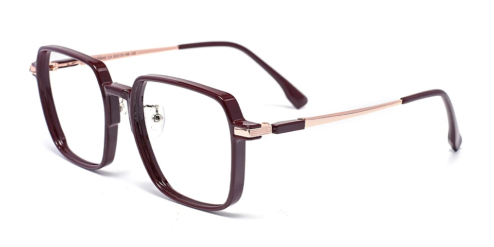 Sandy burgundy   Plastic  Eyeglasses