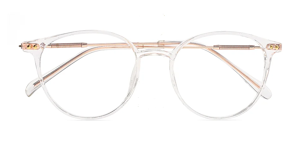 Leona clear rose gold   Plastic  Eyeglasses