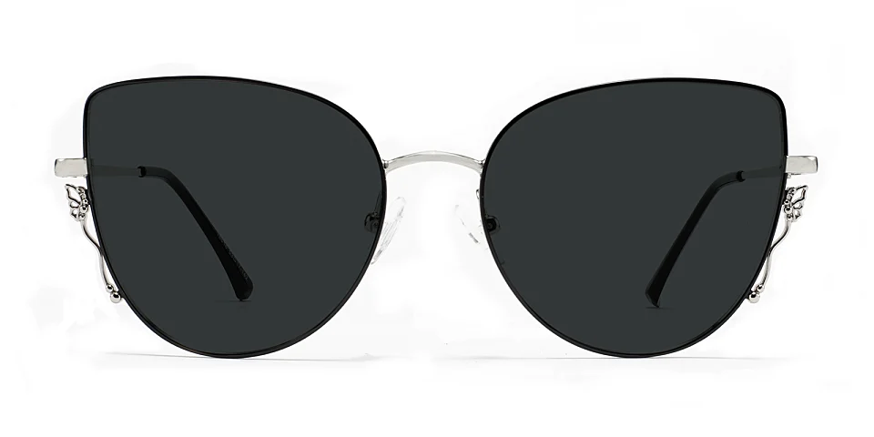 Hailey black silver   Metal  Sunglasses