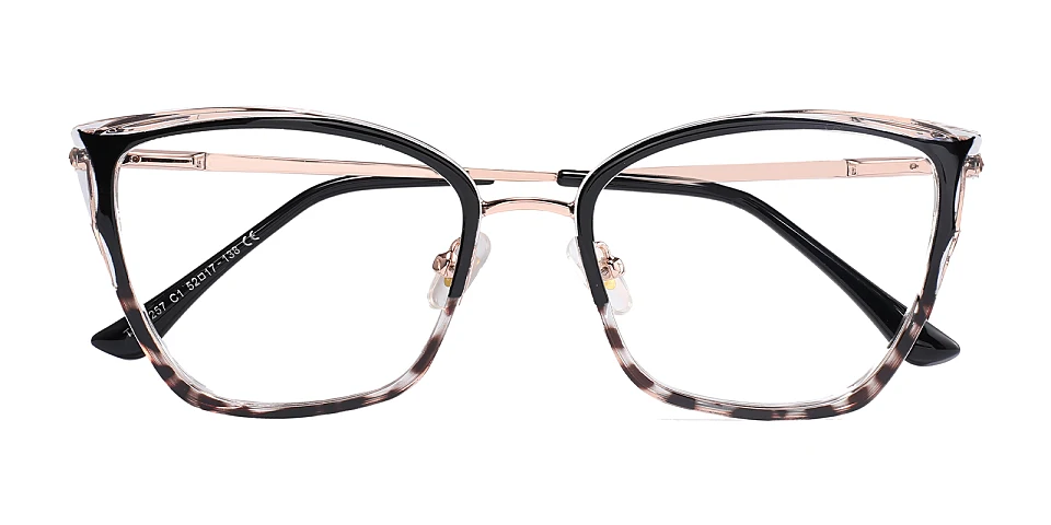 Brillant black petal tortoise   Plastic  Eyeglasses