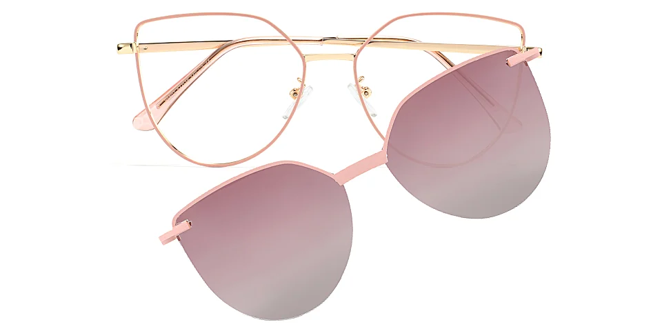 Denise pink   Metal  Eyeglasses