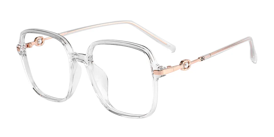 Cornelia clear rose gold   Plastic  Eyeglasses