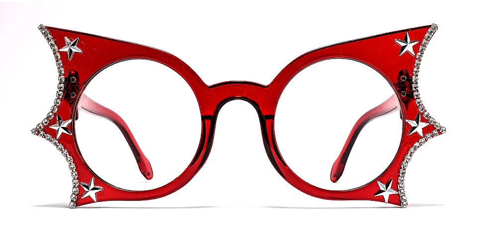 Jenna red   Plastic  Eyeglasses