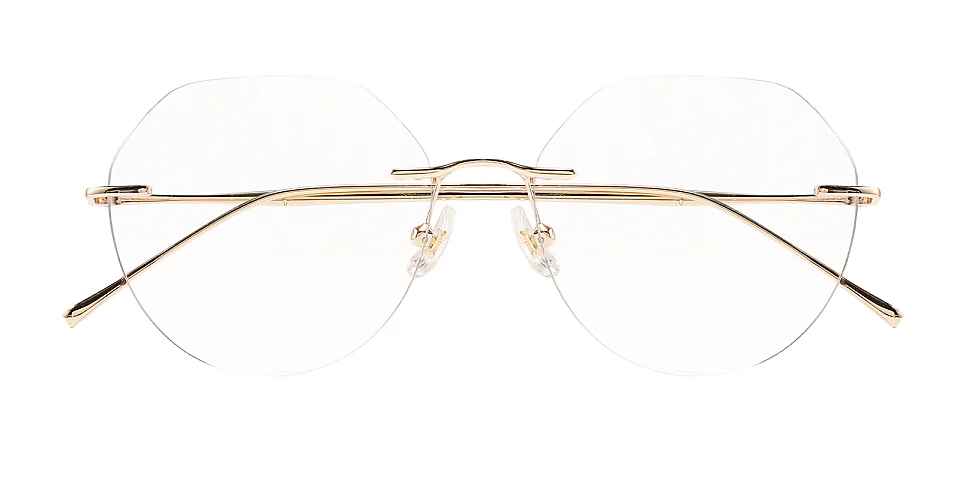 Cool gold   Metal  Eyeglasses