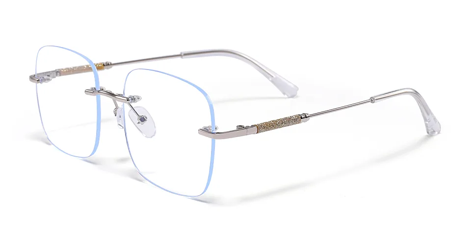 Pure silver   Metal  Eyeglasses