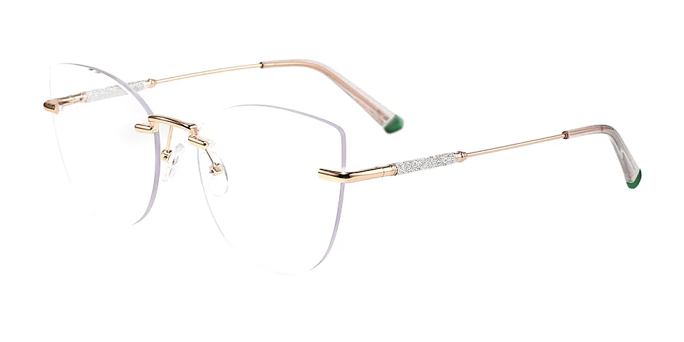 Jenny gold green   Metal  Eyeglasses