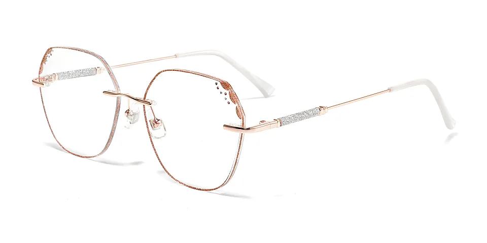 Laec rose gold   Metal  Eyeglasses