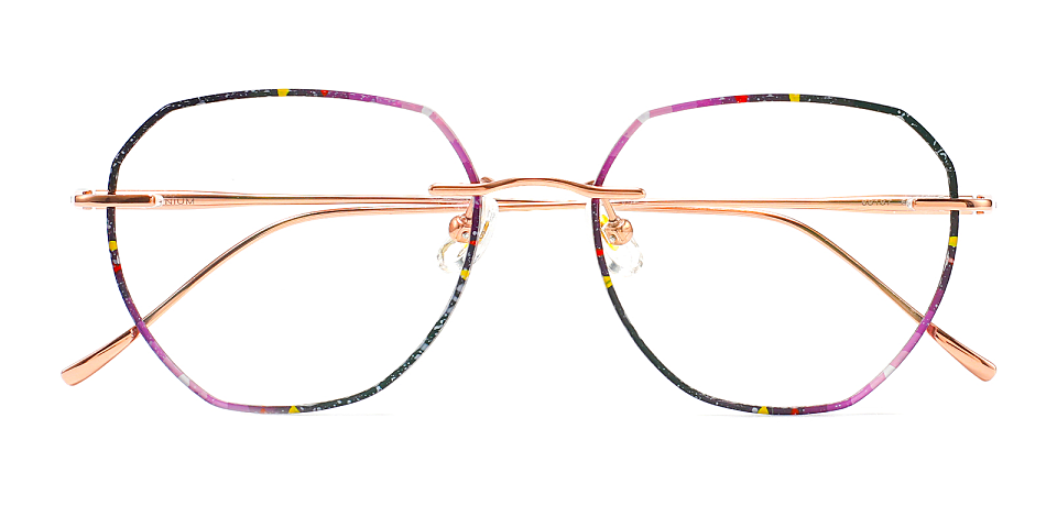 Lysa purple floral   Titanium  Eyeglasses