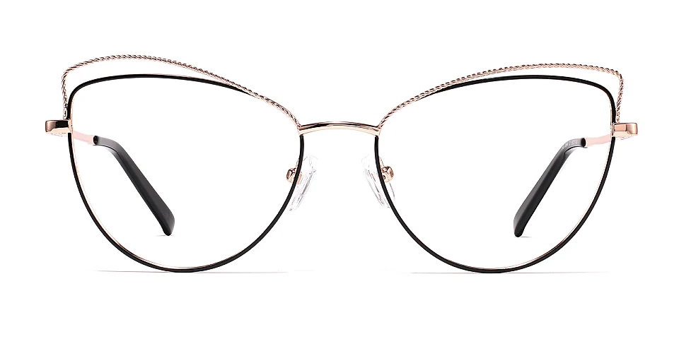 Salley black rose gold   Metal  Eyeglasses