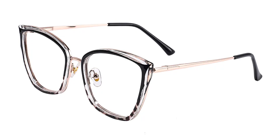 Brillant black petal tortoise   Plastic  Eyeglasses