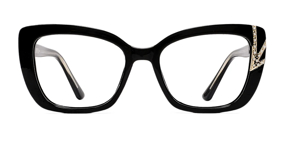 Morna black   Plastic  Eyeglasses