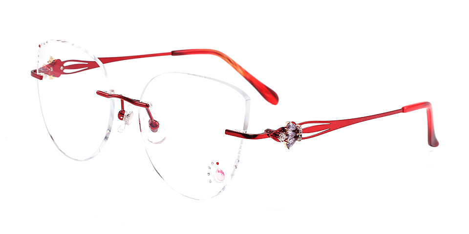 Suki red   Metal  Eyeglasses