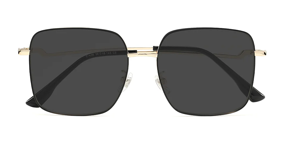 Dorothy black gold   Metal  Sunglasses