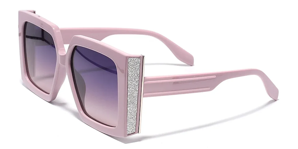 Jelly pink   Plastic  Sunglasses