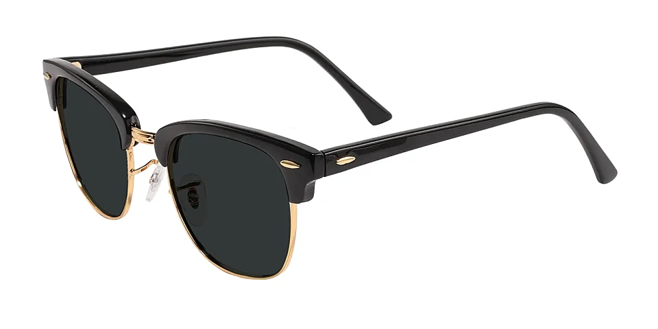 Forest black gold   Metal  Sunglasses