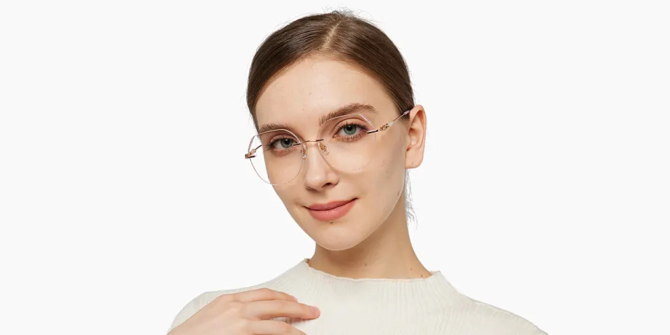 Fauna rose gold pink   Titanium  Eyeglasses