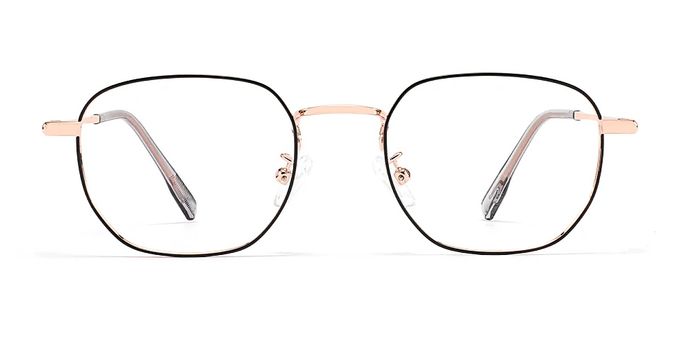 Hajna black rose gold   Metal  Eyeglasses