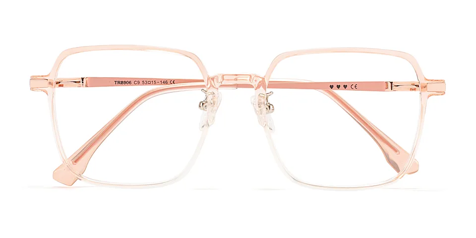 Sandy pink clear   Plastic  Eyeglasses